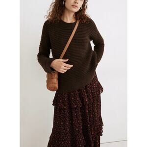 MADEWELL Brown Elsmere Pullover Sweater Size Medium